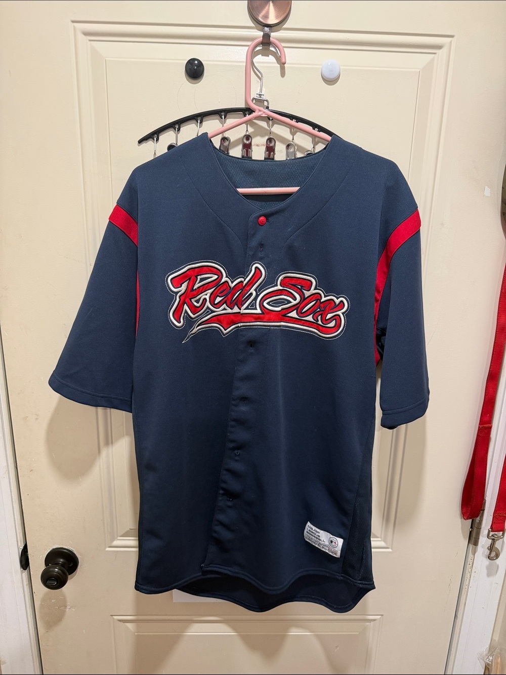 Kids Navy & Red 'Red Sox' Baseball Jersey